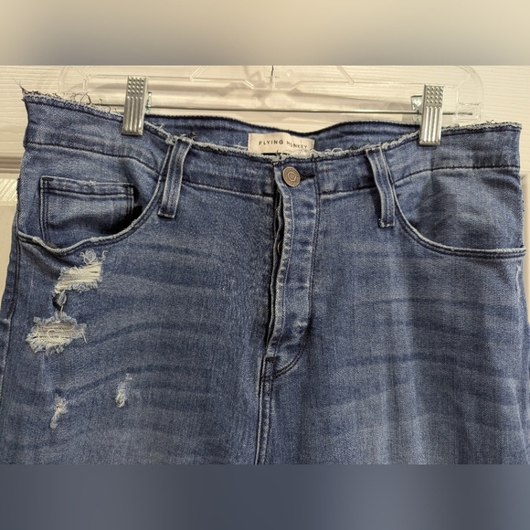 Flying Monkey Mid-Rise Distressed Jeans, Size 31 - Picture 2 of 13
